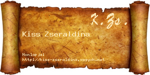 Kiss Zseraldina névjegykártya